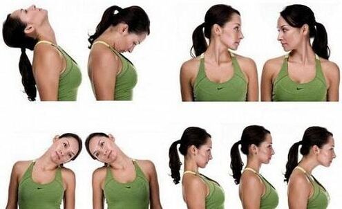 Neck -Gymnastik mit Osteochondrose